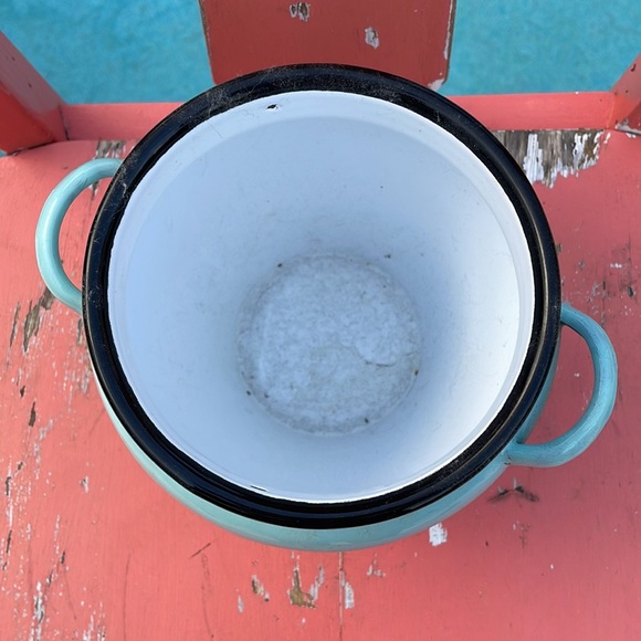 Retro Style Weathered Enameled Vase - Picture 3 of 3